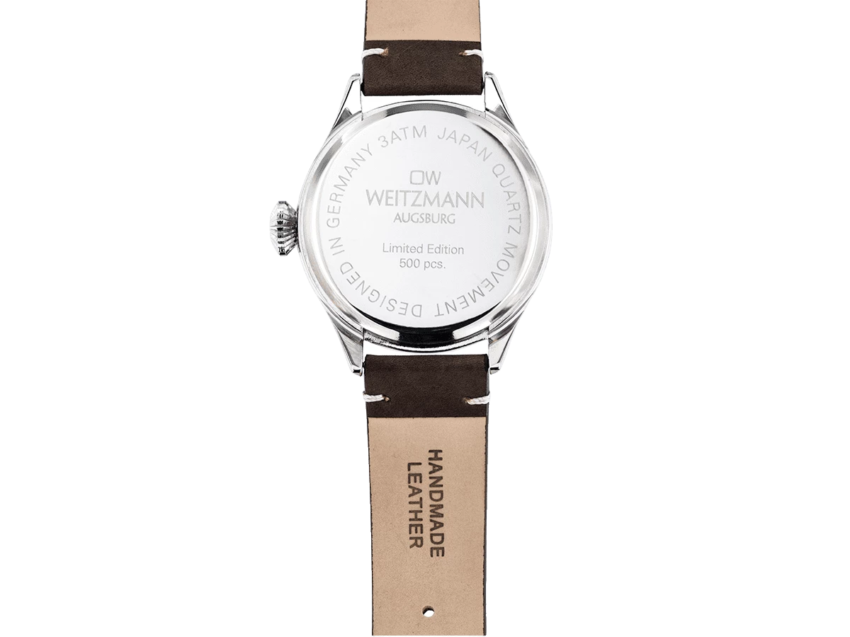 Cool, attraktive Trend-Uhr, silber, Echtlederband braun - Bild 6