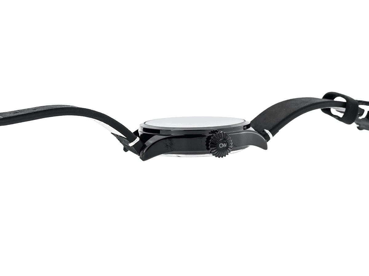 Cool, attraktive Trend-Uhr, schwarz, Echtlederband schwarz - Bild 5