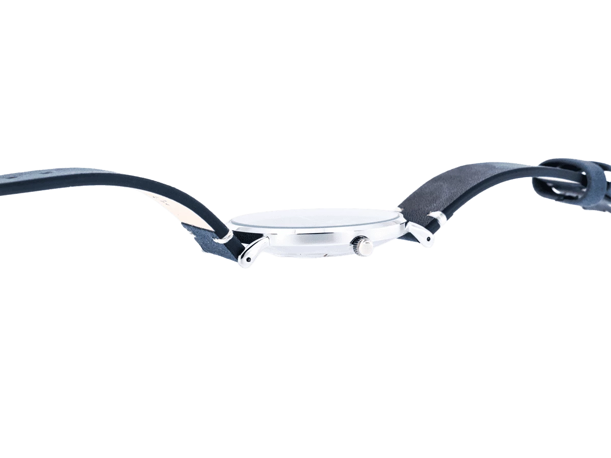 Monte Carlo, topaktuelle Mode-Uhr, mit blauem Zifferblatt, mit Echtlederband blau - Bild 2