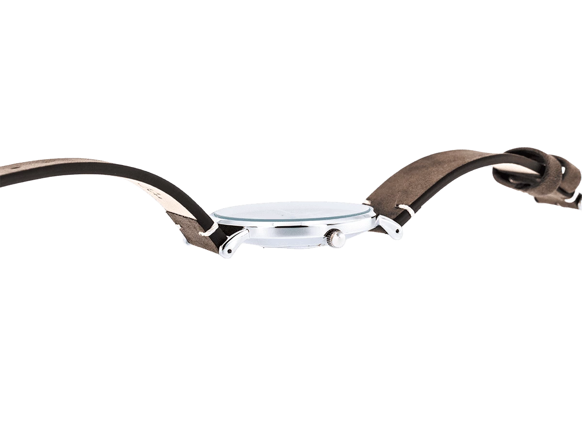 Monte Carlo, topaktuelle Mode-Uhr, mit braunem Zifferblatt, mit Echtlederband braun - Bild 5