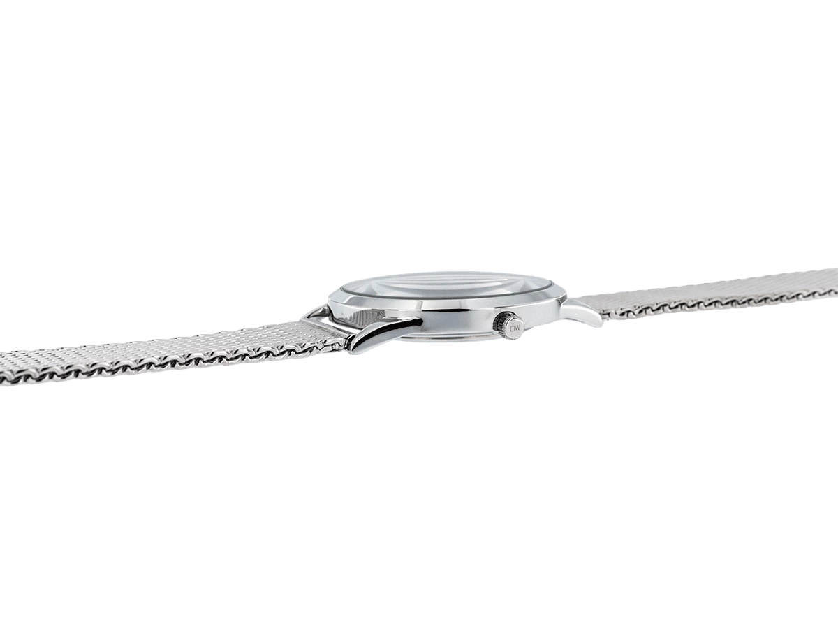 Classic, klassische Herren-Uhr, mit rotem Zifferblatt, Milanaiseband - Bild 5