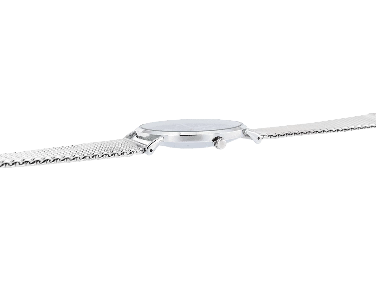 Monte Carlo, topaktuelle Mode-Uhr, mit rotem Ziffernblatt, mit Milanaise-Band - Bild 5